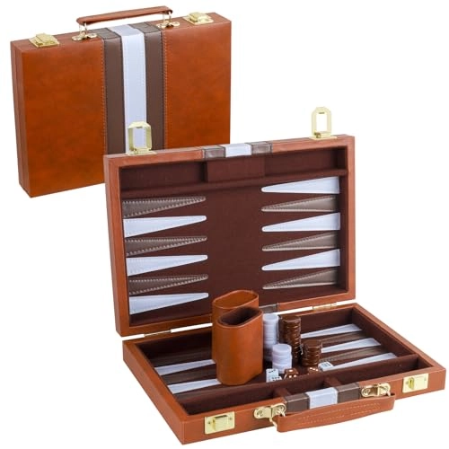 Backgammon Set - PU Leather Case