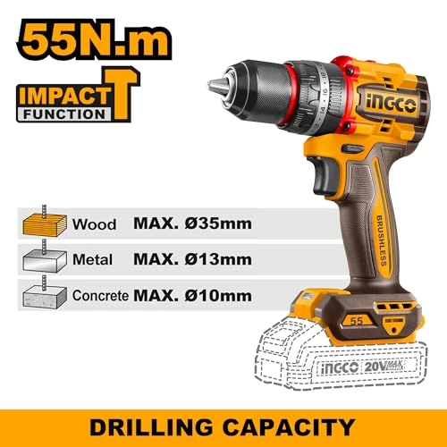 Impact Drill - 20V 55Nm 47-Piece Accessory Set