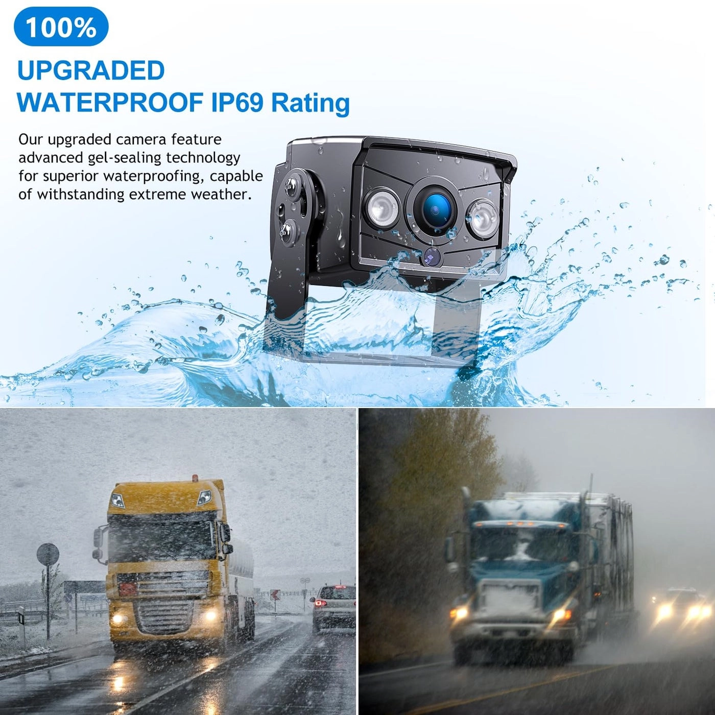 Dual Backup Camera Monitor Kit - Night Vision 1920*1080