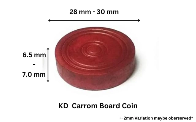 SISCAA Carrom Coin - 24 Coins Rosewood