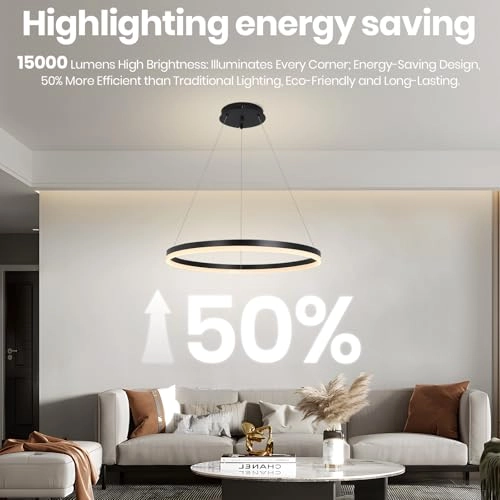 Double Ring Chandelier - Dimmable