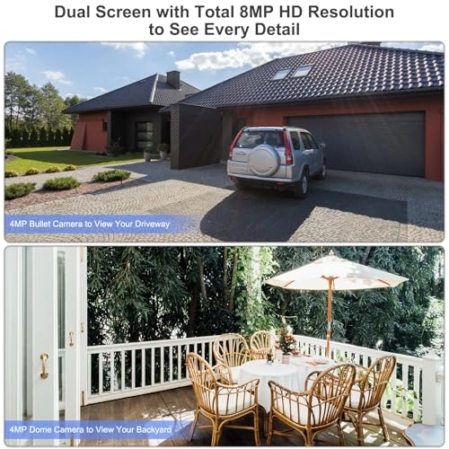 Dual Lens 4MP Outdoor Security Camera