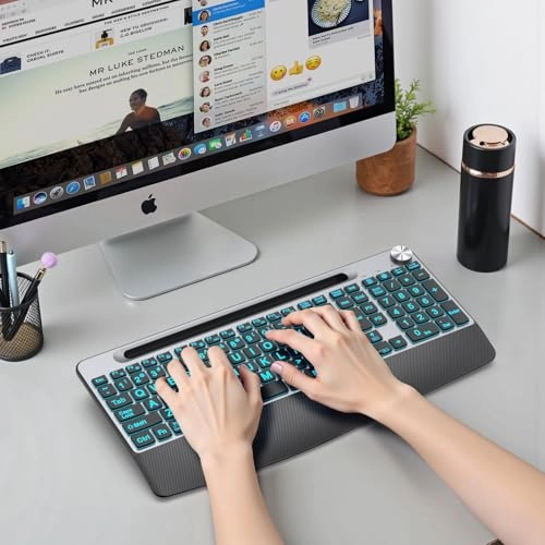 Large Print Backlit Wireless Keyboard - Wireless