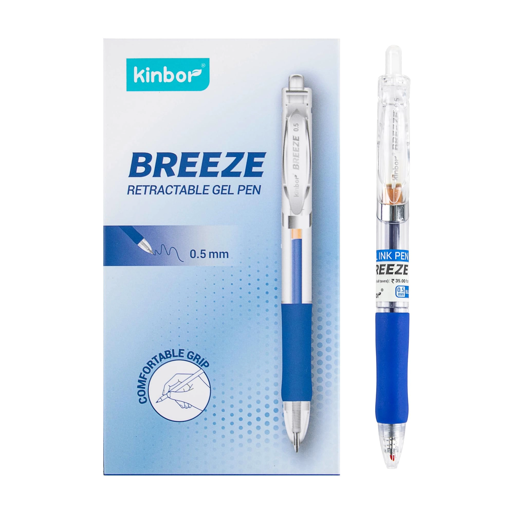 GuangBo Group Stock Co Ltd, Think Stationery No. 354/355/356, Ground Floor, 7th Cross, Laxmi Road, Shanti Nagar, Bengaluru 560027, KA Breeze Gel Pen - Pack of 5 0.5mm