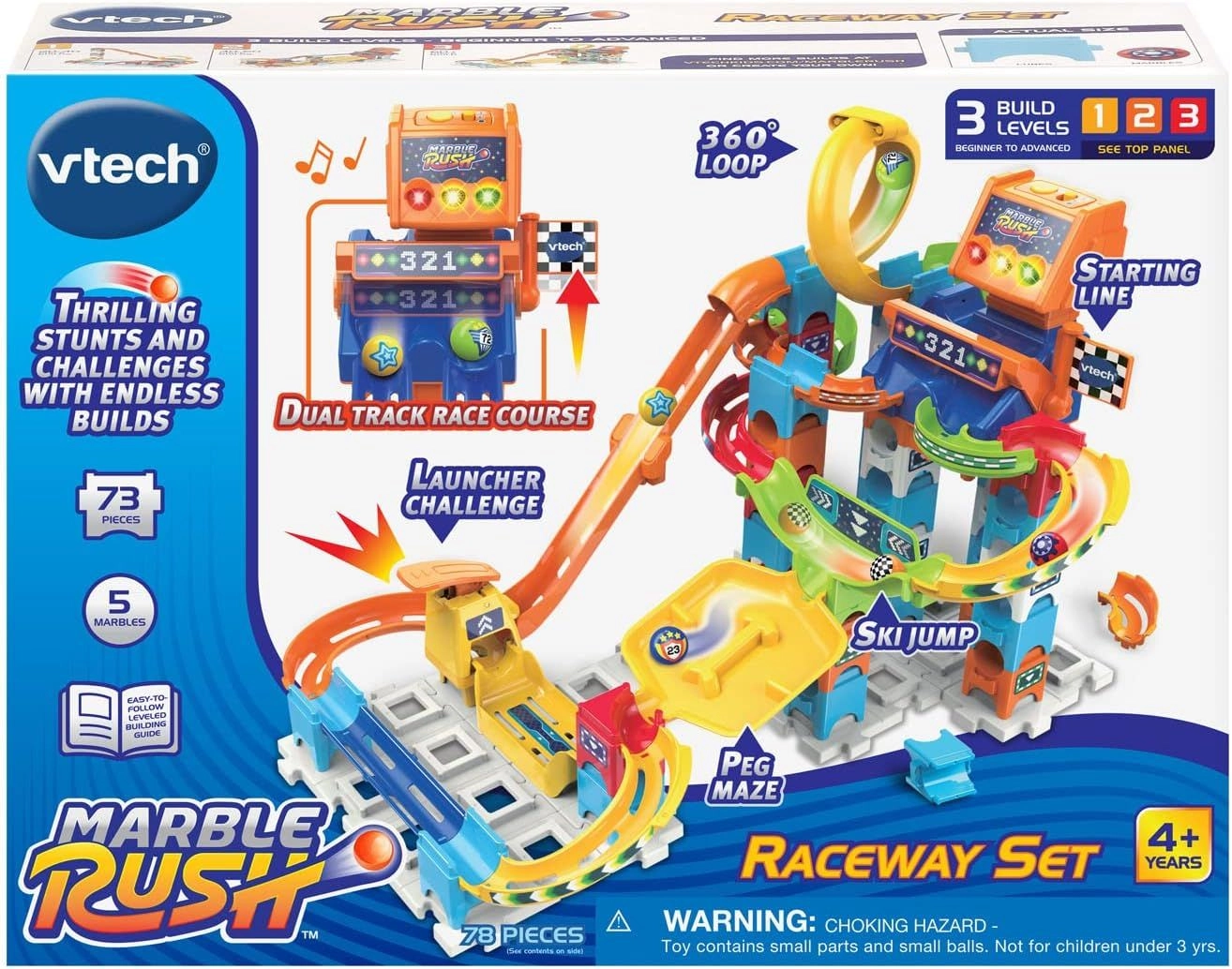 Marble Rush Raceway Set - 73 pieces