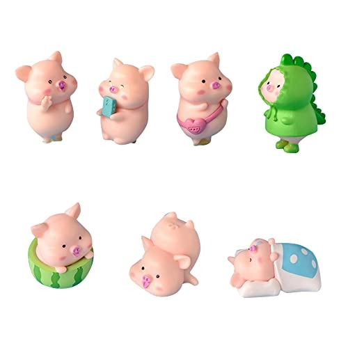 Cute Pig Ornaments - Resin Set