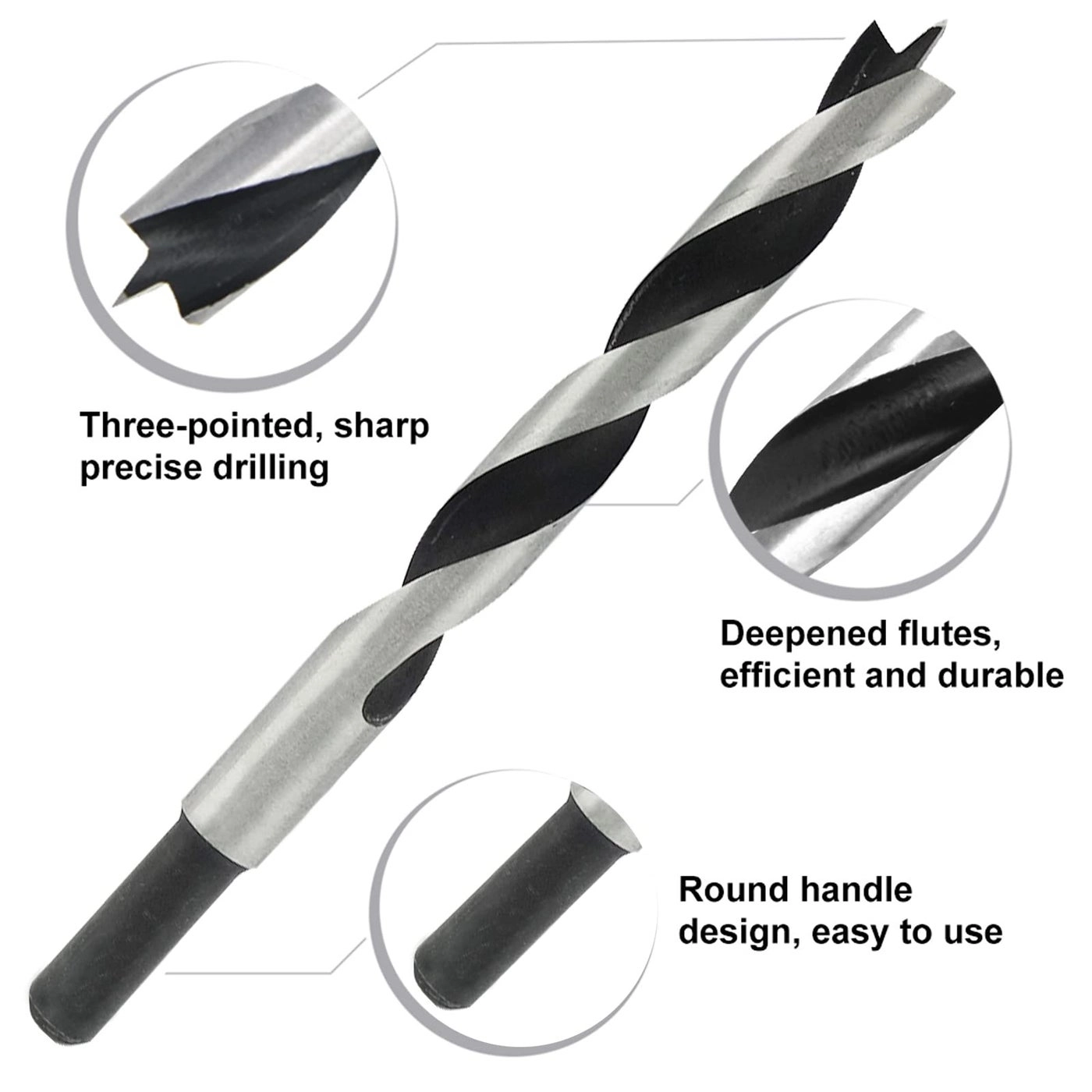 Brad Point Wood Drill Bit Set - HCS 25 PCS 1.0-13mm