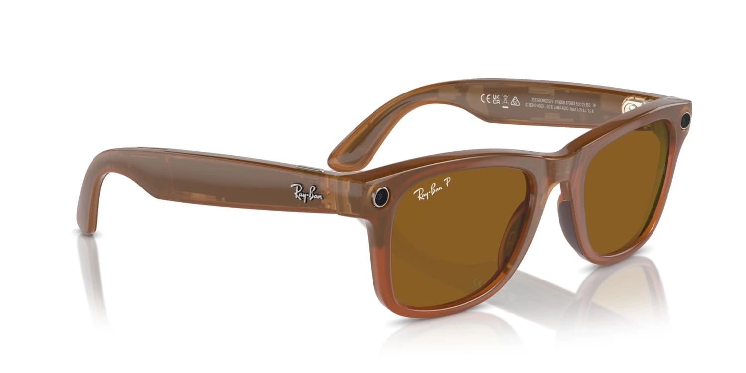 Meta Wayfarer - Shiny Caramel Polarized Brown 53-22-155