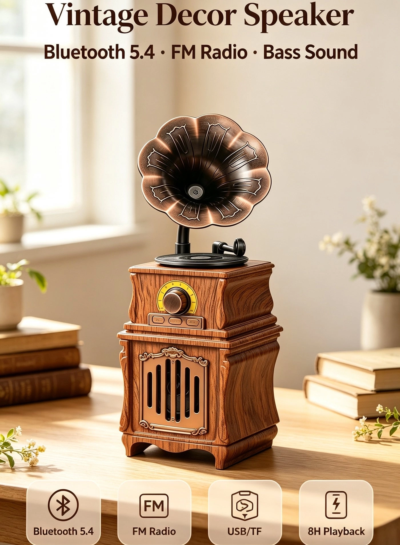 FVWA Retro Bluetooth Speaker - FM Radio