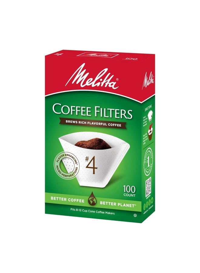 Super Premium Cone Coffee Filters - #4 100 Count