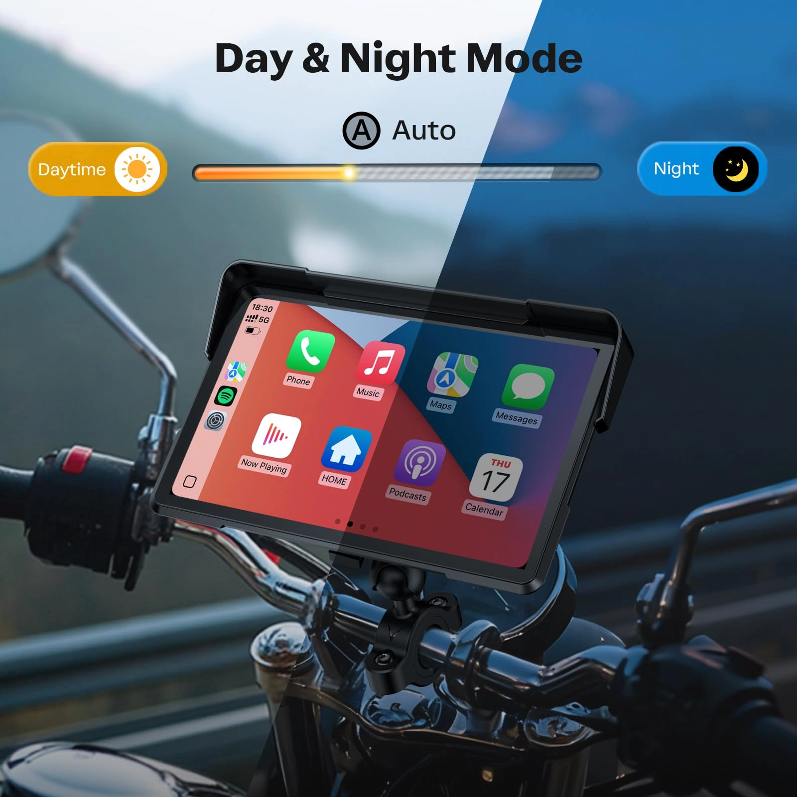 Motorcycle Carplay GPS Navigation System - 7 inch