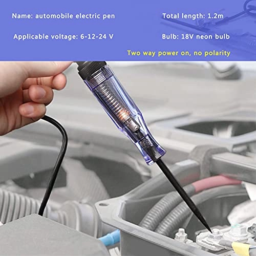 Automotive Voltage Test Pen - DC6–24V crocodile clips