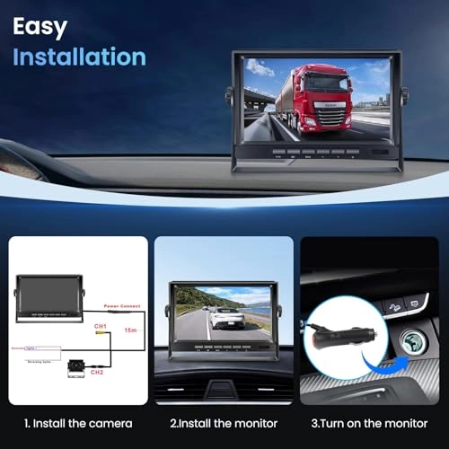 Reversing Camera - Night vision 1280*720P + 7 Inch Monitor - Wired