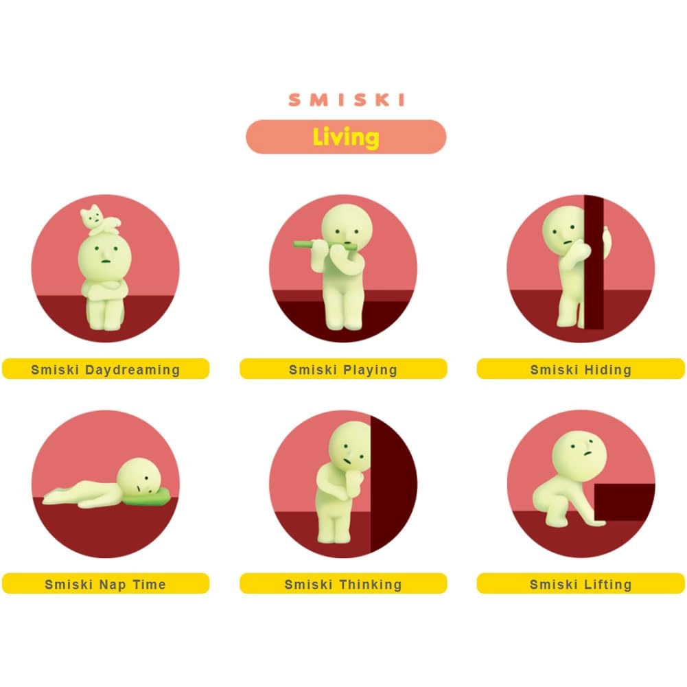 Smiski Glow in The Dark Mini Figure Set - 3