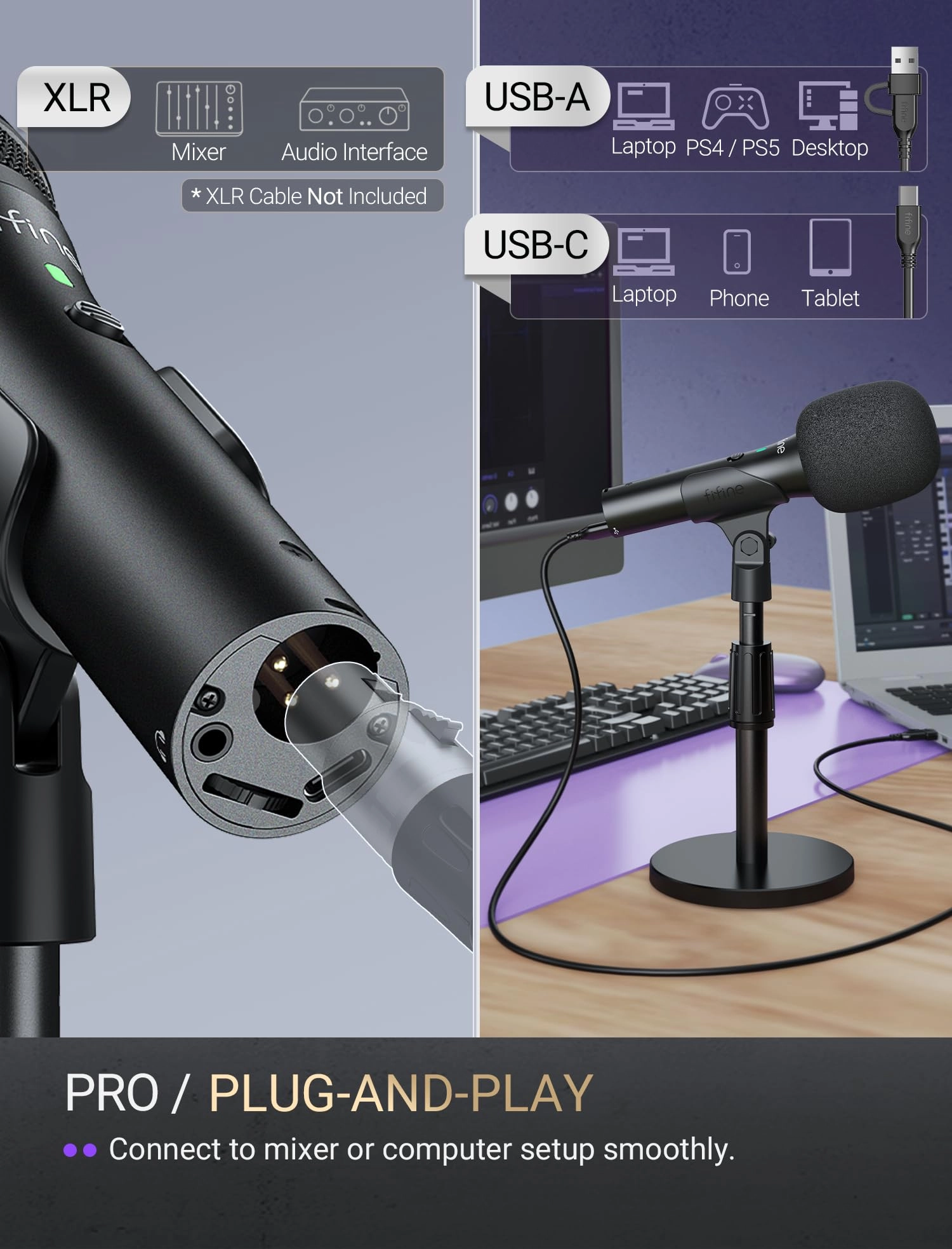 AmpliTank USB+XLR Microphone
