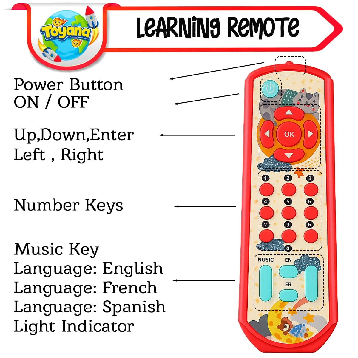 toyana Learning Remote Toy - 3 years+