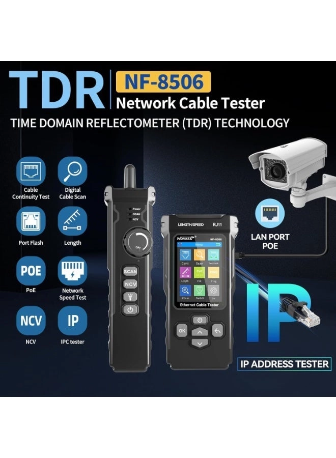 NF-8506+ - Network Cable Tester RJ45 Crimp Tool PoE Ping Test