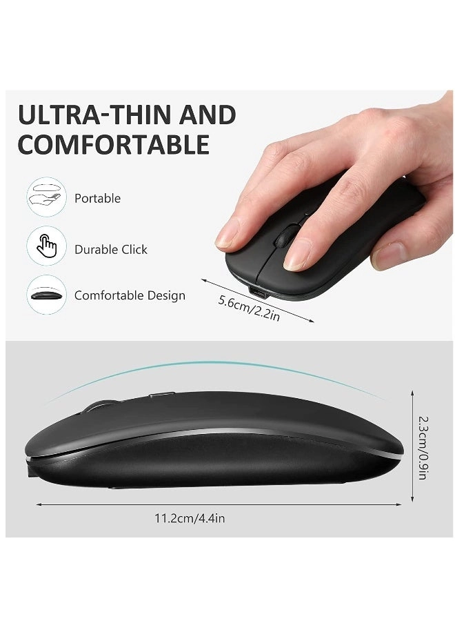 LED Rechargeable Slim Silent Mouse - Wireless