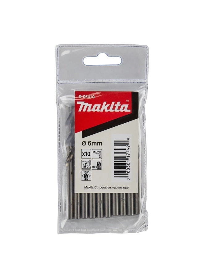 Makita 06410 - HSS 10 piece(s) 6 millimeter