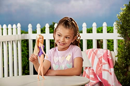 Aria Fashion Doll - 11.5" Blonde Hair Purple Swimsuit Ages 3+
