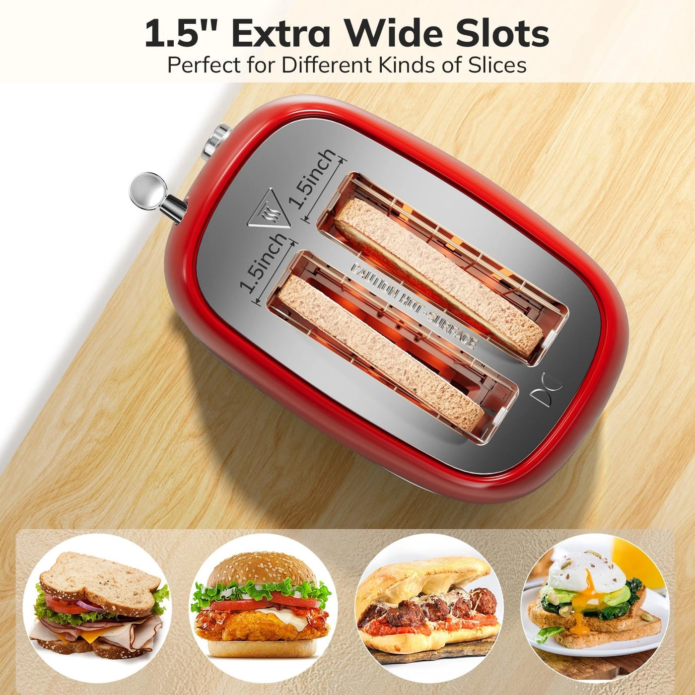 Smart Touch Screen Toaster - 2 Slice