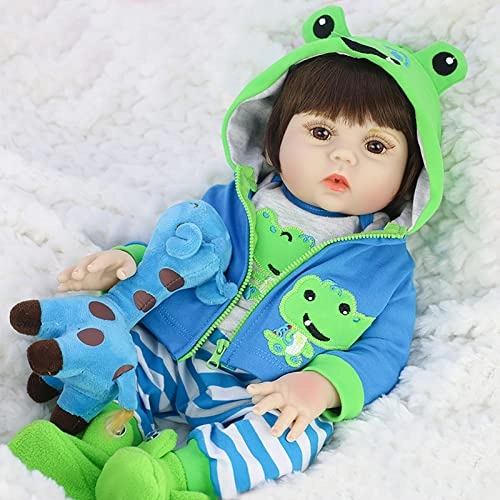 Reborn Baby Doll - 22 Inch Vinyl Brown Eyes