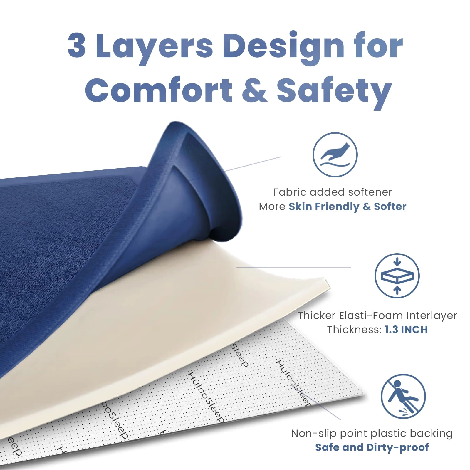 Baby Play Mat - 59"×71" 1.3" Thick Light Grey