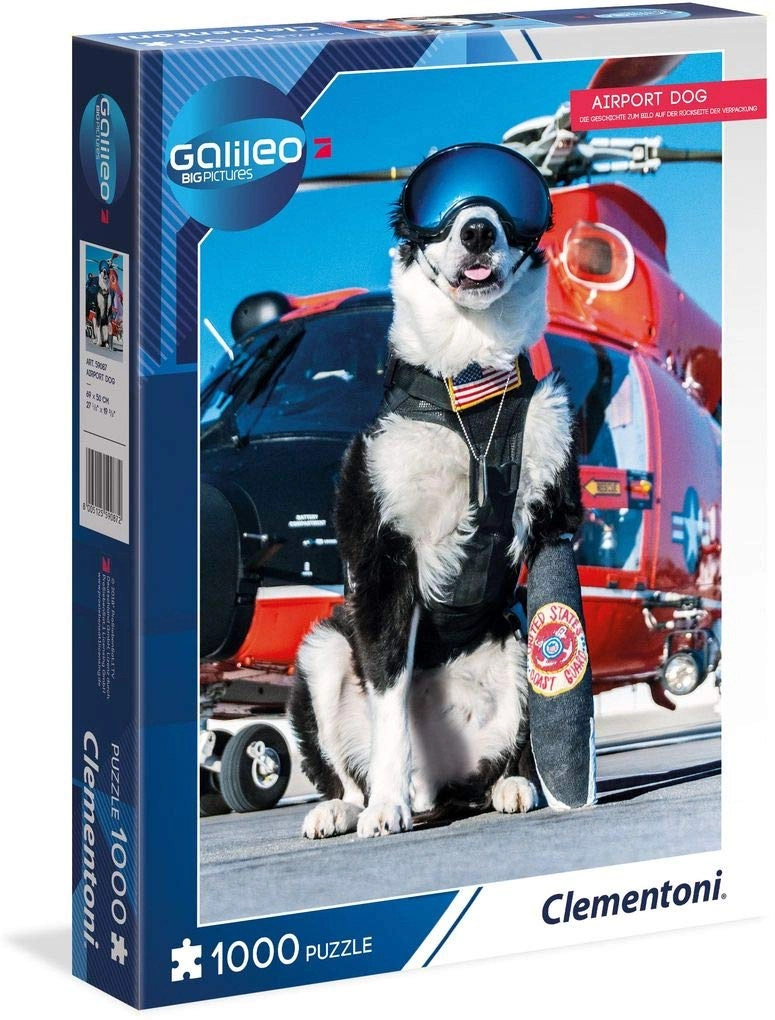 Clementoni Airport Dog Puzzle (59087) - 1000 pcs