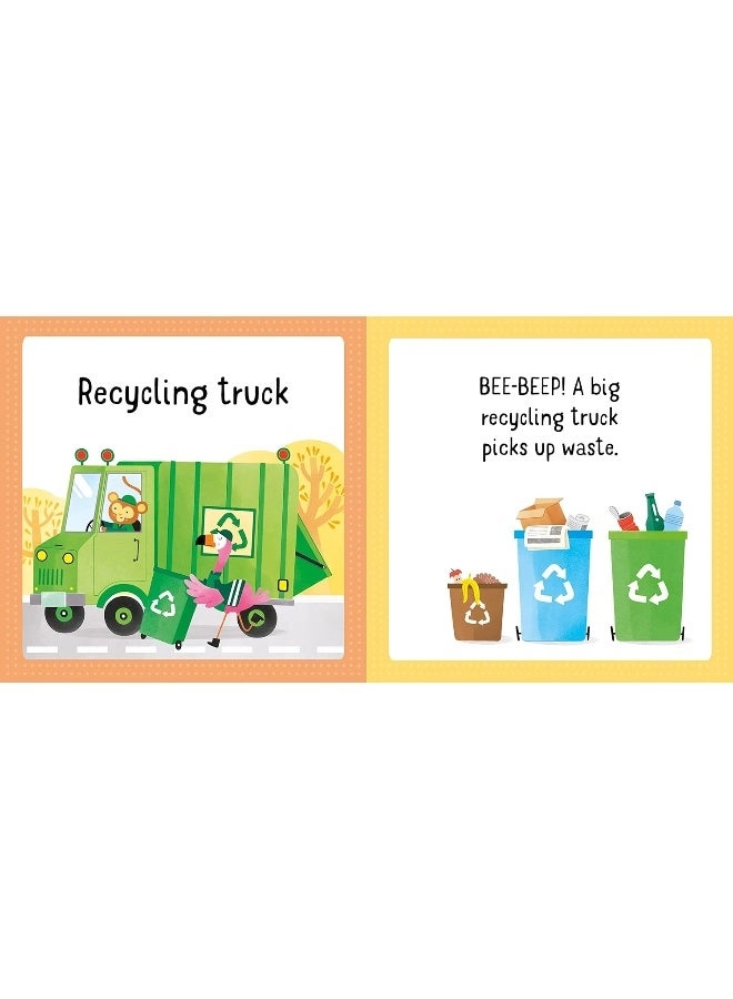 First Jigsaws and Book: Trucks - 8 pieces