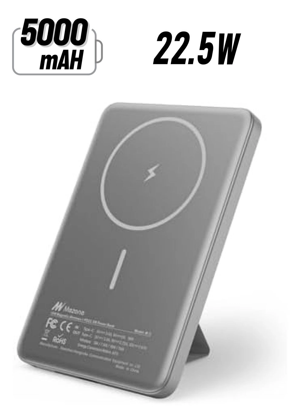 Magnetic Powerbank - 5000 Watt-hour 22.5 Watt