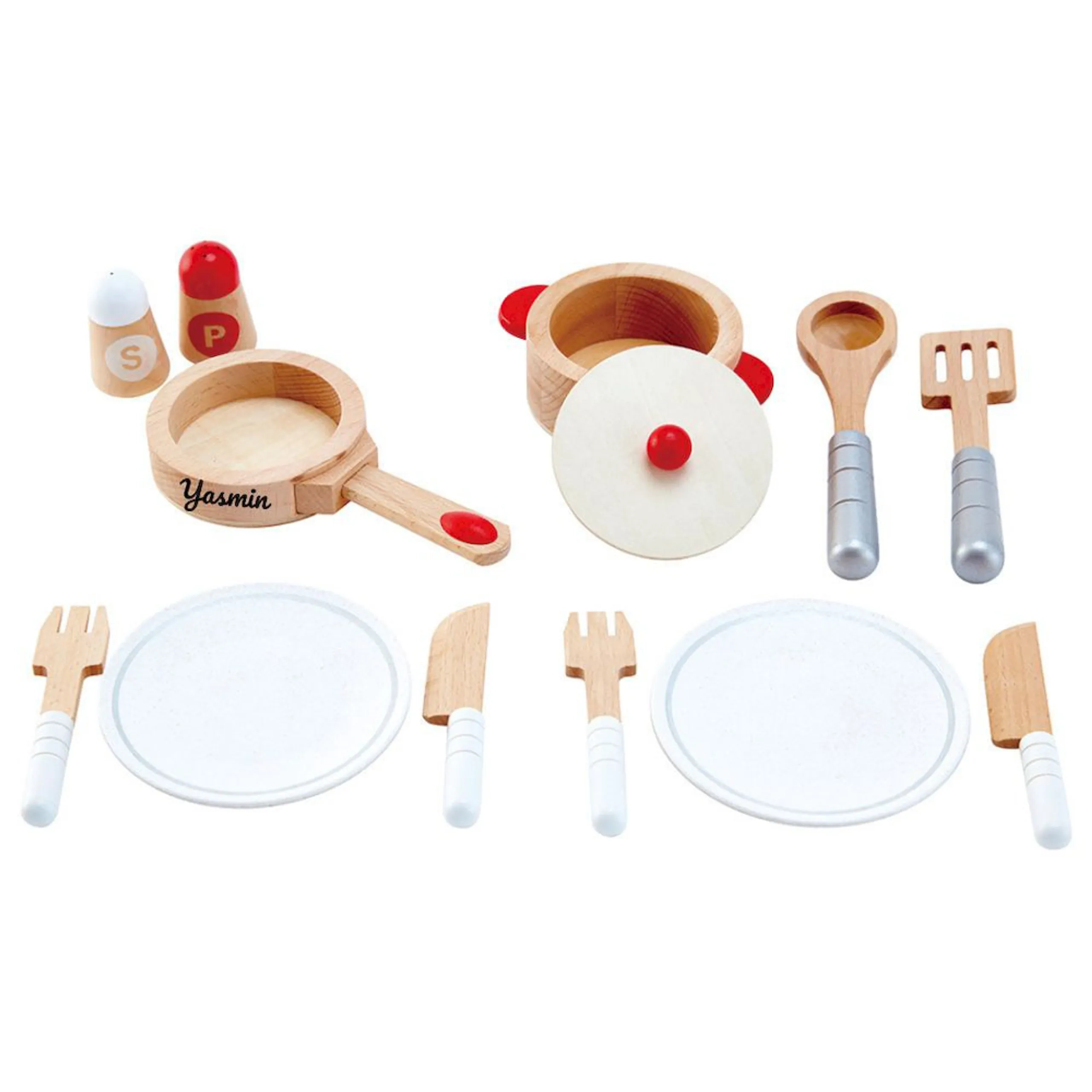 Hape Personalized Cook And Serve Playset - 13 pcs (PRS-BDM-E3150)