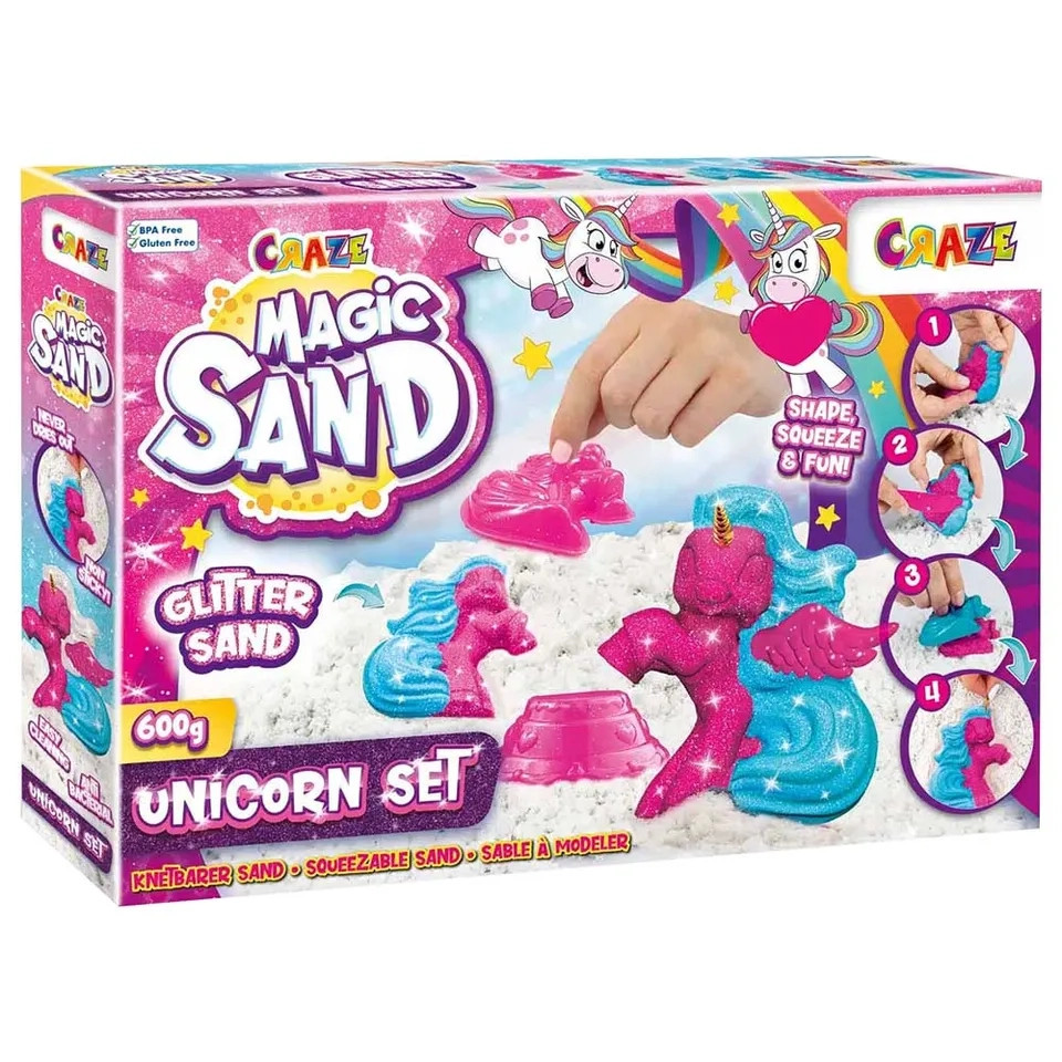 Magic Sand Playset Unicorn - 200 g 3 colours 5+