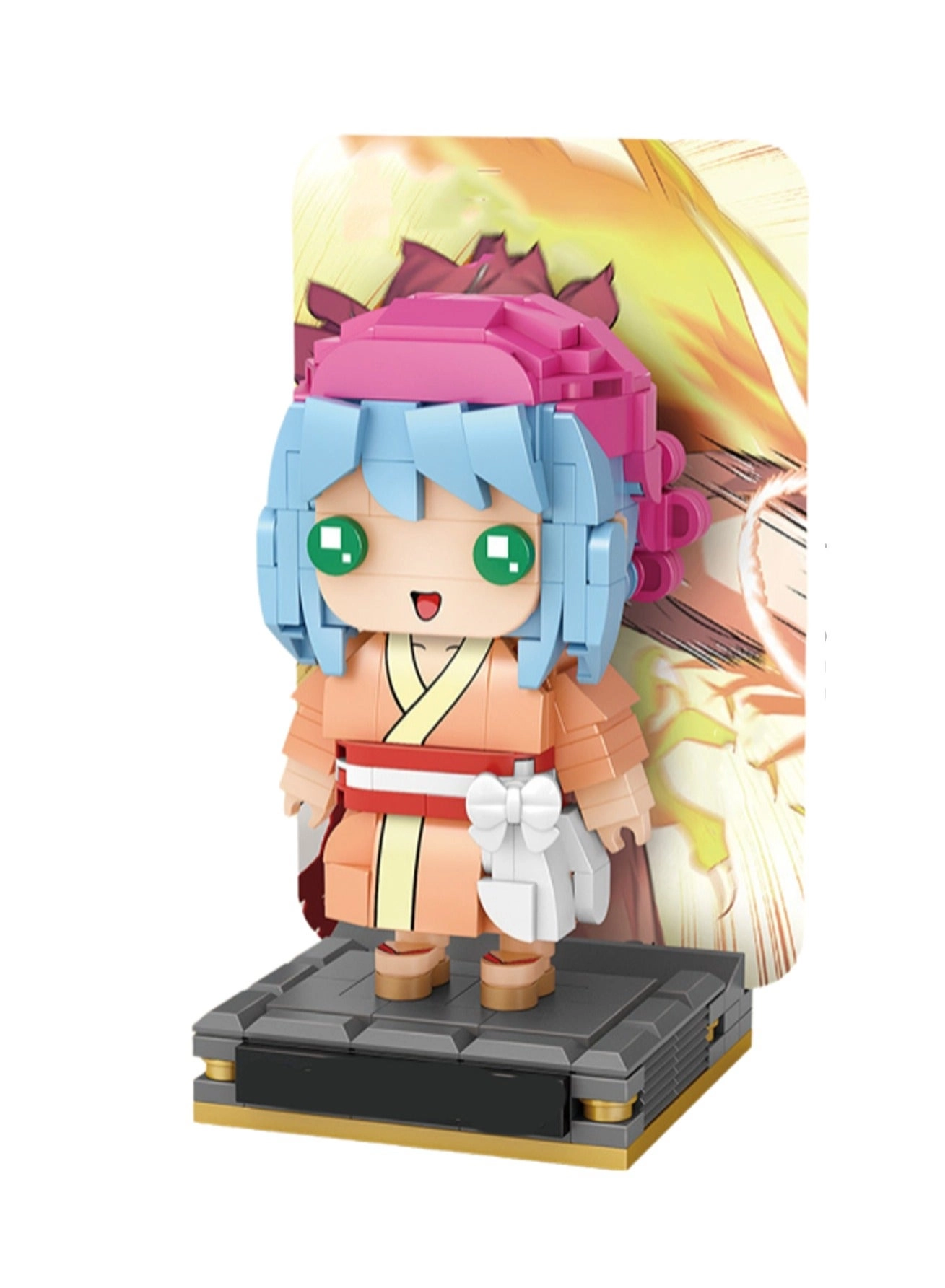 Loquat Girl Character Model Set - Blue Hair Girl 316pcs