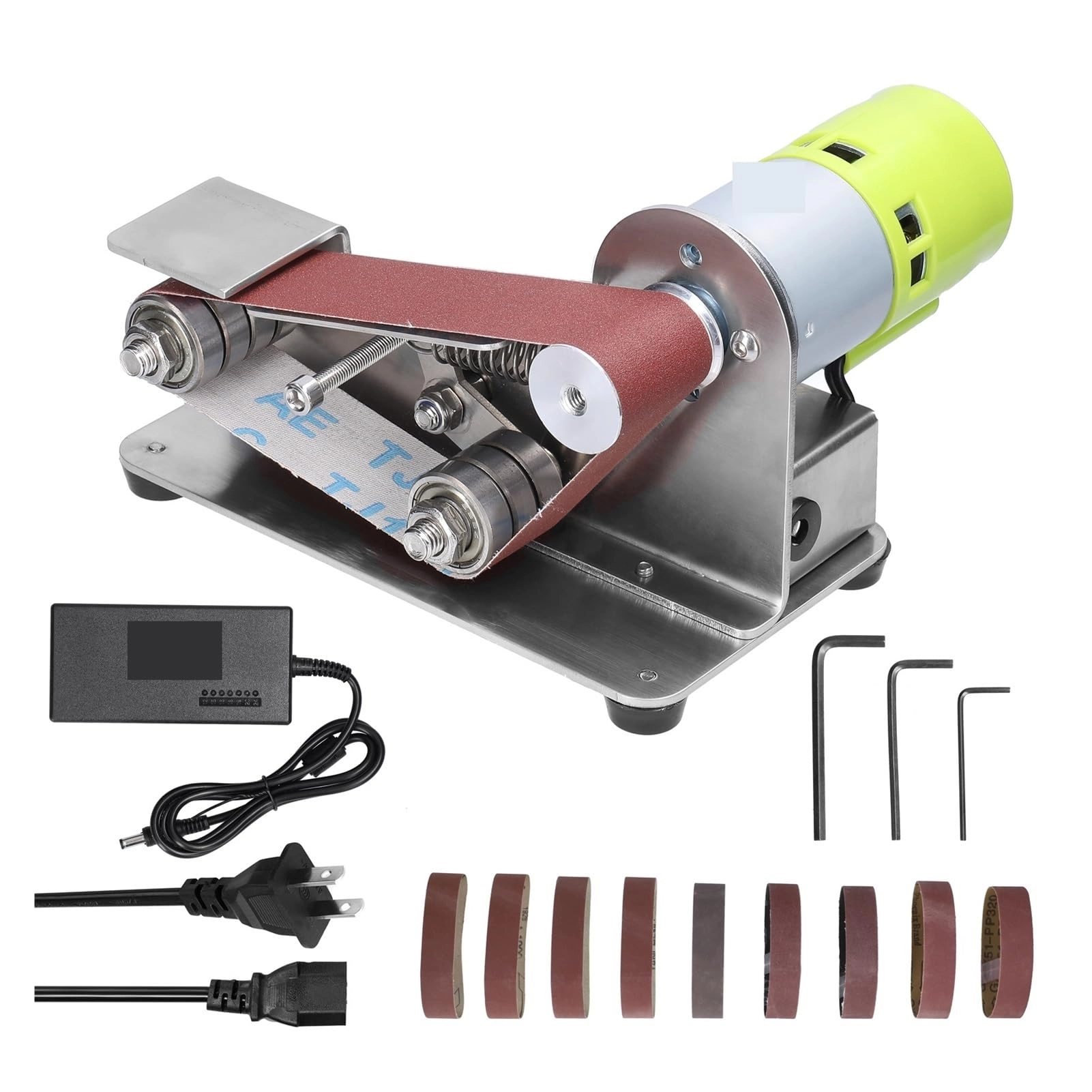 Mini Belt Sander - 7 Variable Speed 10 Sanding Belts