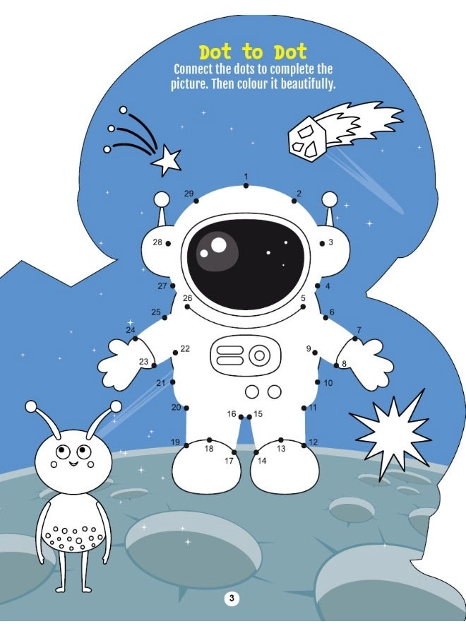 Step into the Space World - Activity and Colouring Fun