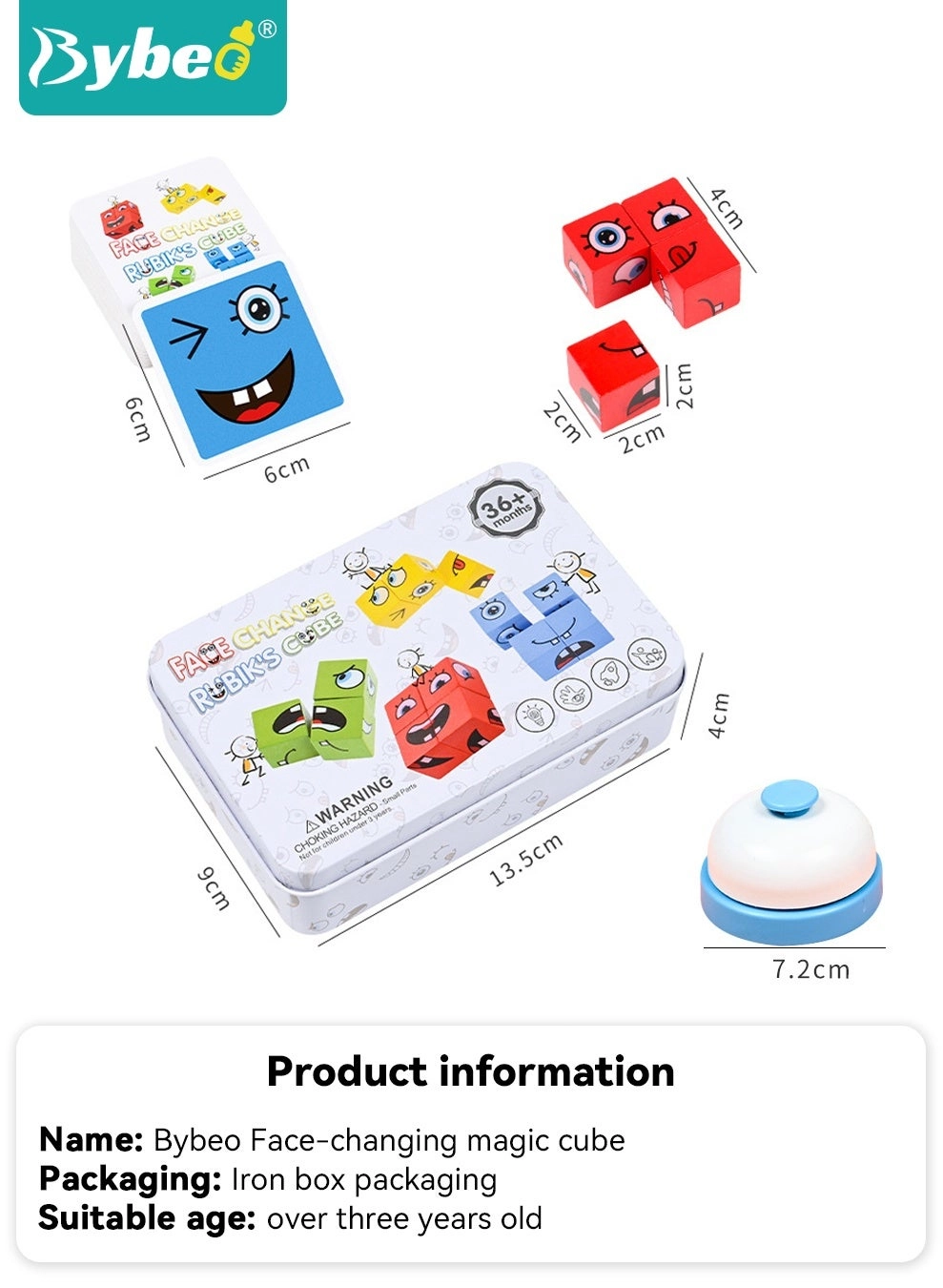 Face Changing Rubik's Cube Building Blocks Set - 4+ 64 pieces