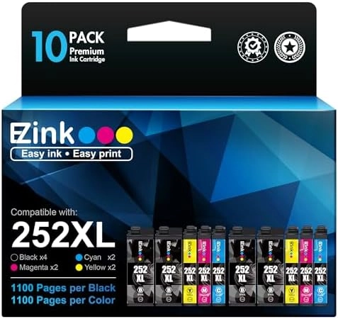 E-Z Ink Epson 252XL High Yield Multicolor Compatible Combo Pack