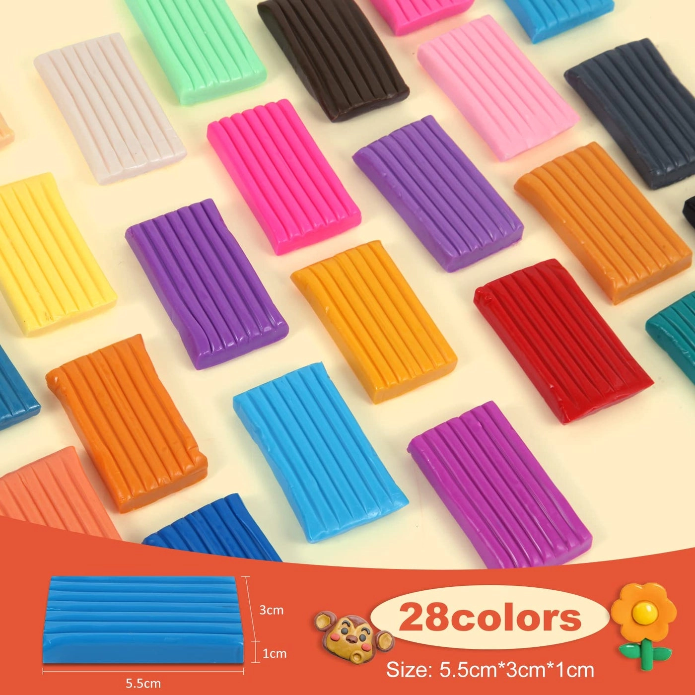 Polymer Clay Starter Kit - 545g 24 pcs.