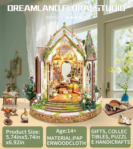 DIY Book Nook Kit - FLOWER HOUSE BOOKNOOK 1/32