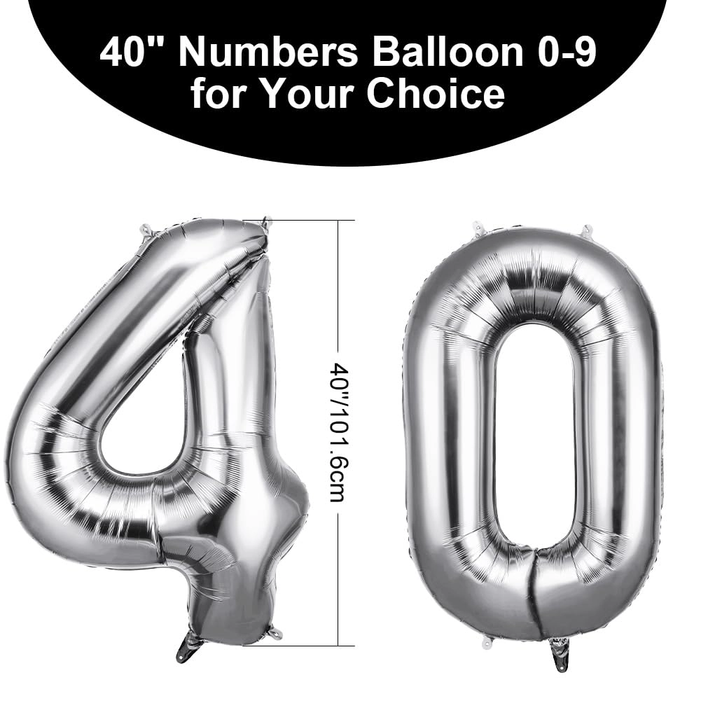 Number 40 Balloon - 2 Birthday