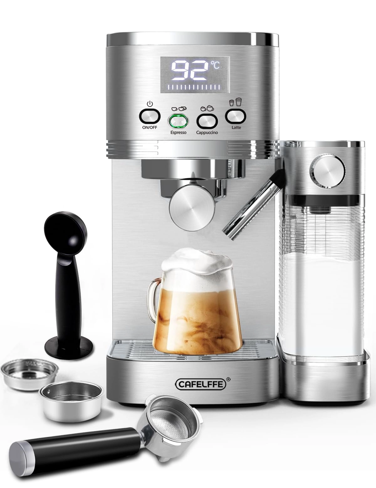 Cafelffe 20Bar Espresso Machine - 1.3L Double Boilers One-Touch