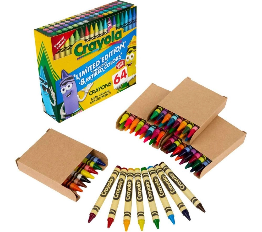 Classic & Limited Edition Retired Color Crayons - 64 Pcs