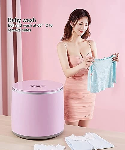 XHTONGSH غسالة محمولة، غسالة واحده كامله الاوتوماتيكية ميني حجض غسالة صغیرة، تحكم ذكي، غسيل غسيل و‌سرد مجفف، درجة حرارة متغيرة السعرة (Color : White)