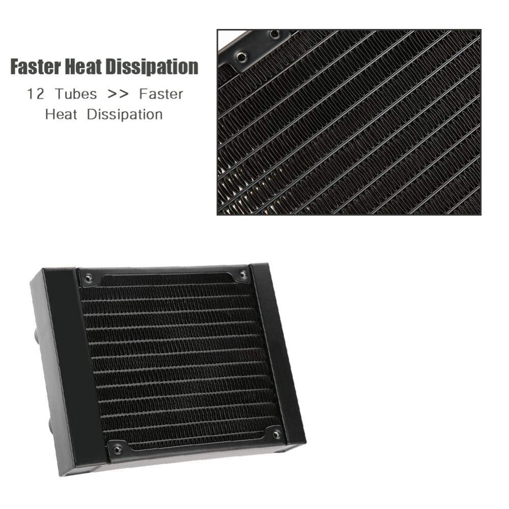 Aluminum Radiator - 12 Tubes G1/4 Thread