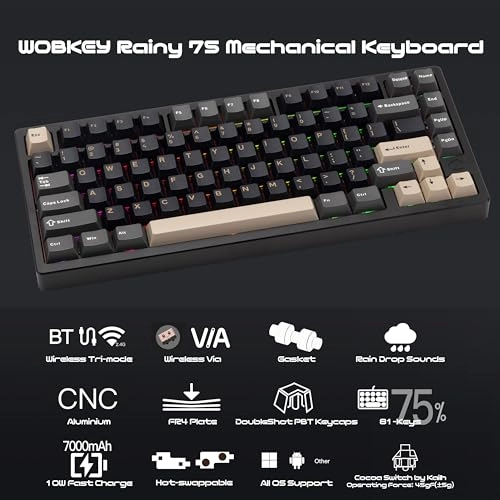 WOBKEY Rainy 75 - QWERTY Wired/Wireless