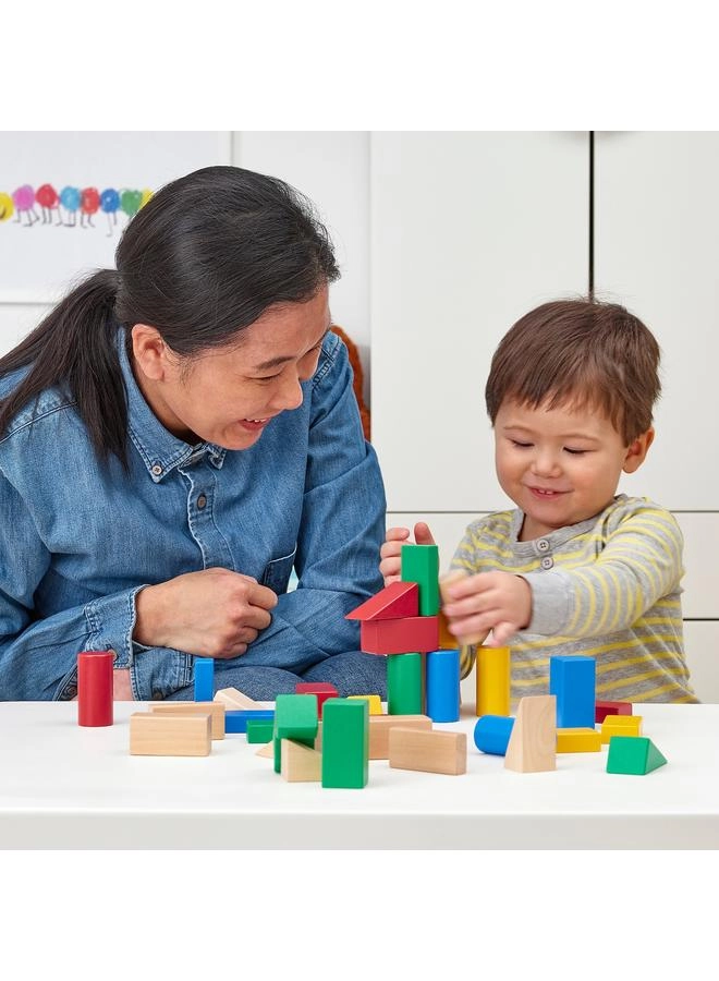 Wooden Building Block Set - 40 pcs