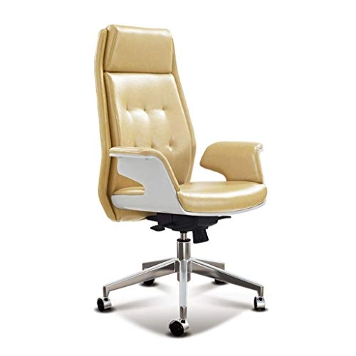Desk Chair - PU Leather Brown High Back