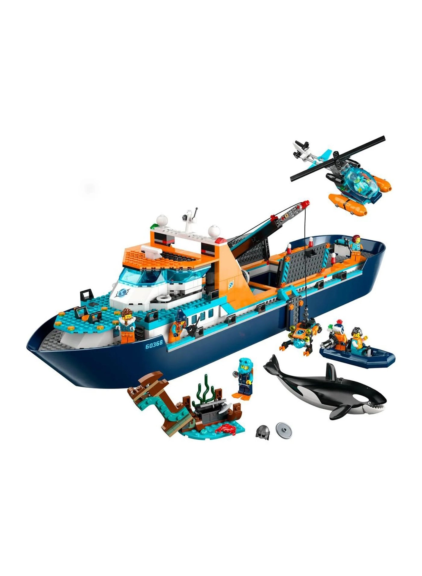 City Arctic Explorer Ship (60368) - Helicopter 7 Minifigures