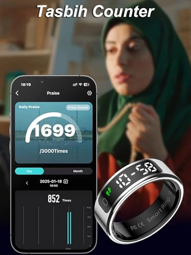 Smart Ring - Display Heart Rate Blood Oxygen