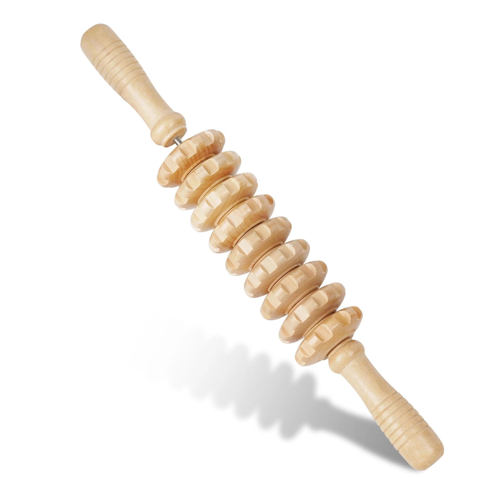 Liitrton Manual Wooden Fascia Massage Roller - Trigger Points